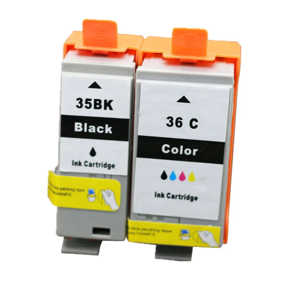 1BK 1C PGI 35 CLI 36 чернильные картриджи, совместимые с принтерами Canon PIXMA IP100B IP100 с аккумулятором Mini 260 320 картридж с чипом - Цвет: 1BK 1C