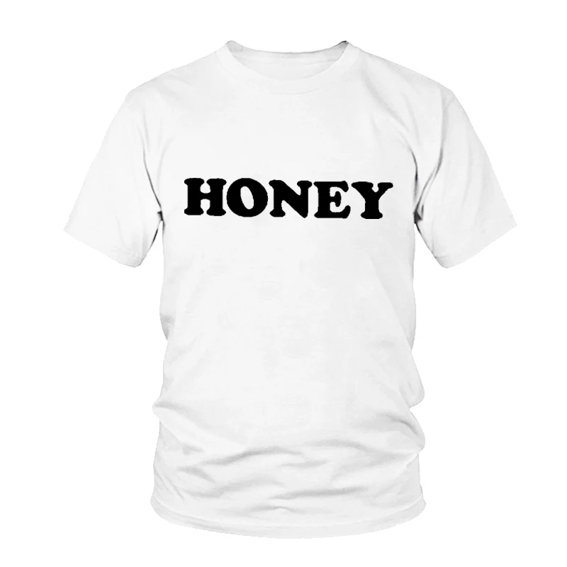

HONEY Letter Print Summer 2018 Summer T-Shirt Women Tops White T Shirt Female Harajuku Short Sleeve O-neck Funny Tumblr Tshirts