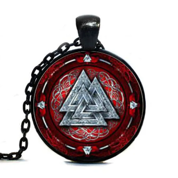 Викинг норвежский ожерелье кулон Valknut цепь ювелирные изделия для женщин мужчин