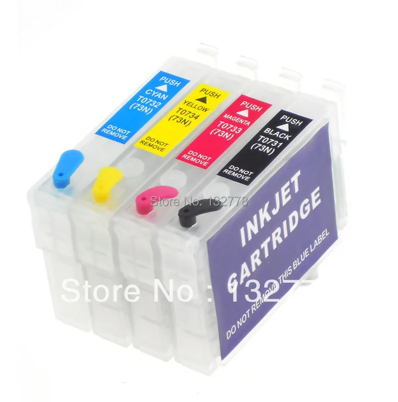 Бесплатная доставка T1171 T0732N T0733N T0734N многоразовый картридж для epson TX105 T24 TX115 T23 |