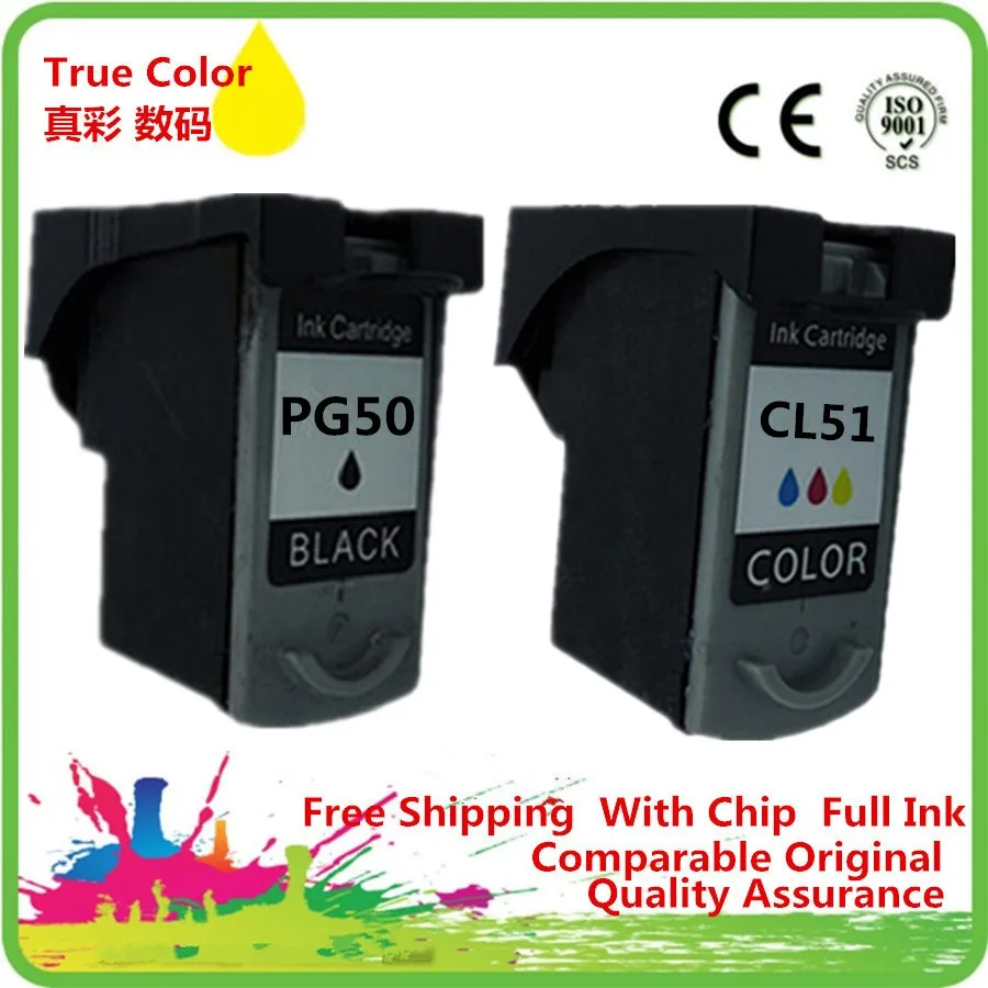 Картридж с чернилами Восстановленный для Canon PG 50 PG50 CL 51 CL51 Pixma iP2200 MX308 MX318 FAX JX200 JX201