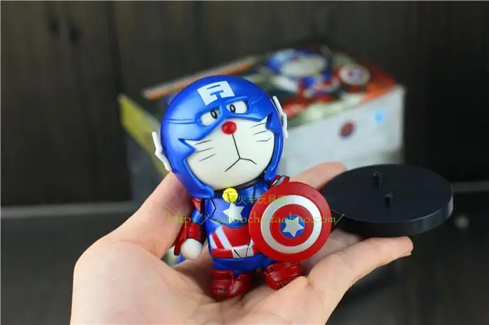 Популярные Классические комиксы аниме робот кошка Дораэмон Капитан Америка