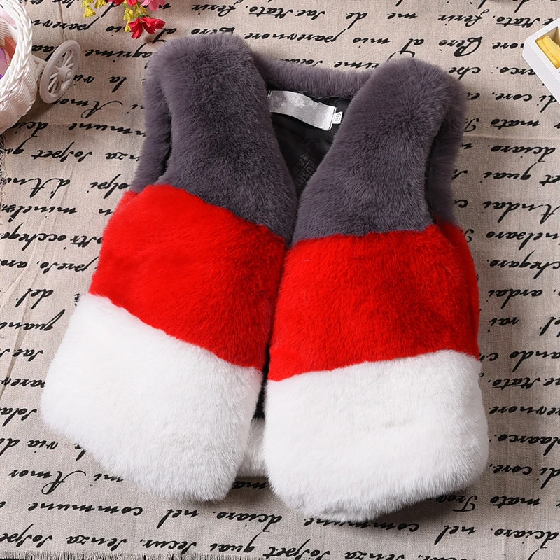 Плюшевый жилет для девочек куртка жилеты одежда пальто детская верхняя из