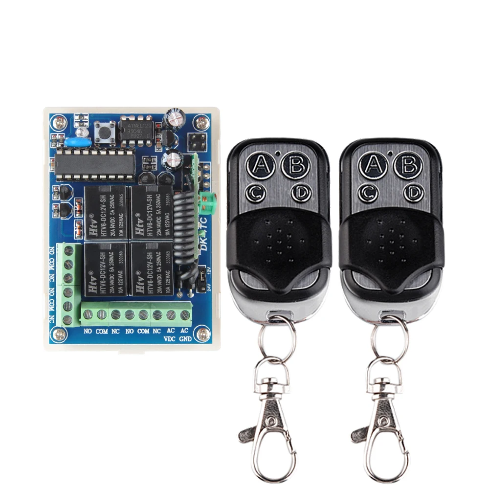 DC 12V 24V 4 CH беспроводной пульт дистанционного управления выключатель света