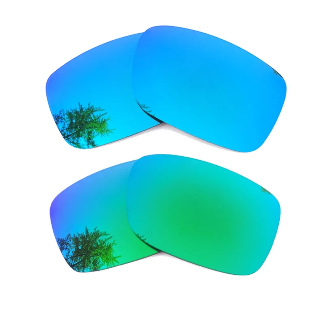 Ice Blue Mirrored & Green Mirrored Polarized Replacement Lenses for X Squared Frame 100% UVA & UVB