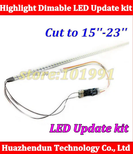 

Universal Highlight Dimable LED Backlight Lamps Update kit Adjustable LED Light For LCD Monitor 2 LED Strips Free Shipping