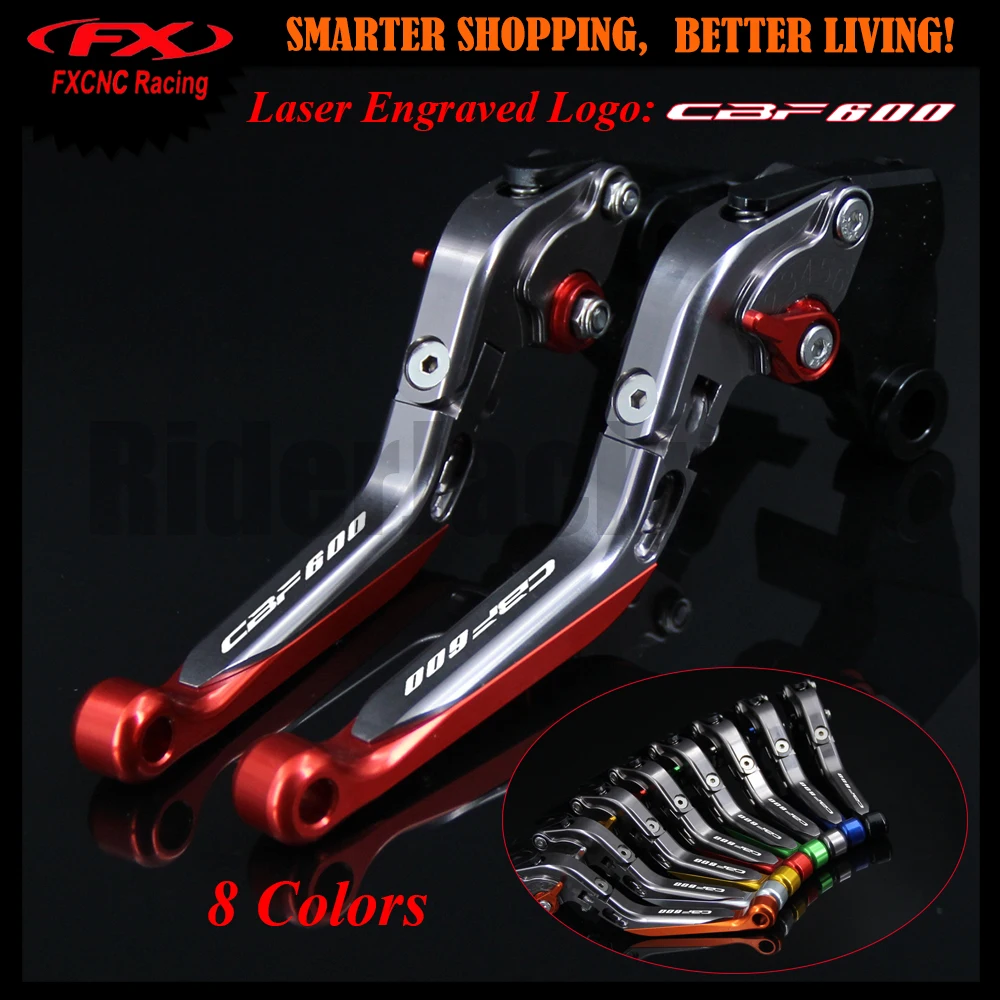 С логотипом красный + Титан для Honda CBF600/SA CBF 600 2010 2013 2011 2012 Регулируемая Выдвижная