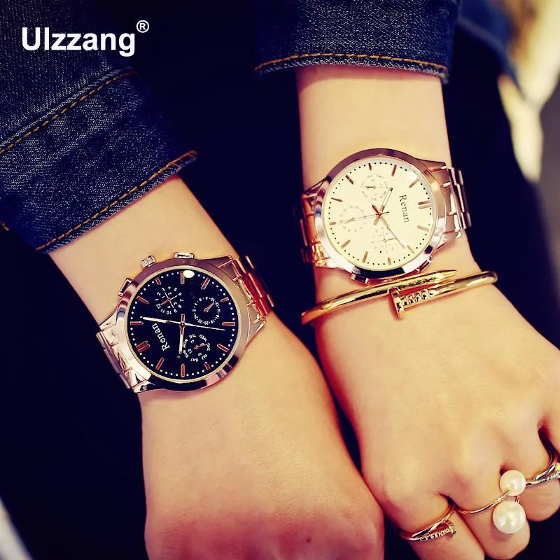 2017 Роскошные Женева Марка Модные Классические Золото Повседневная часы женщины