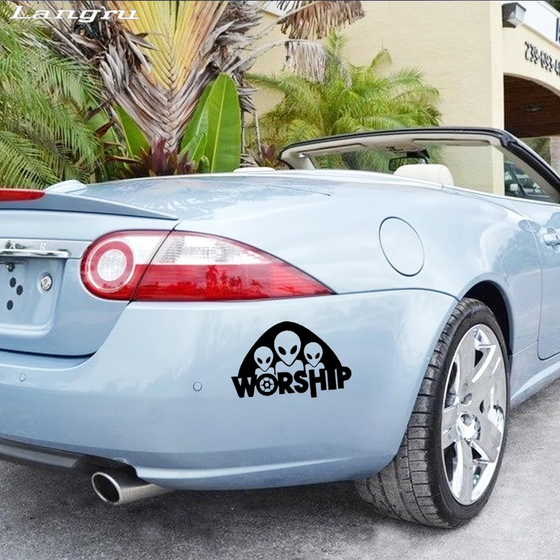 Langru новый дизайн автомобиля стиль инопланетянин поклонение стикер для грузовика