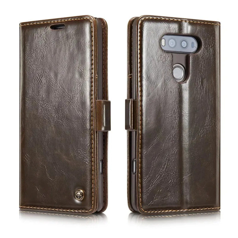 Роскошный кожаный чехол-книжка для LG V20 роскошный Магнитный чехол-бумажник в