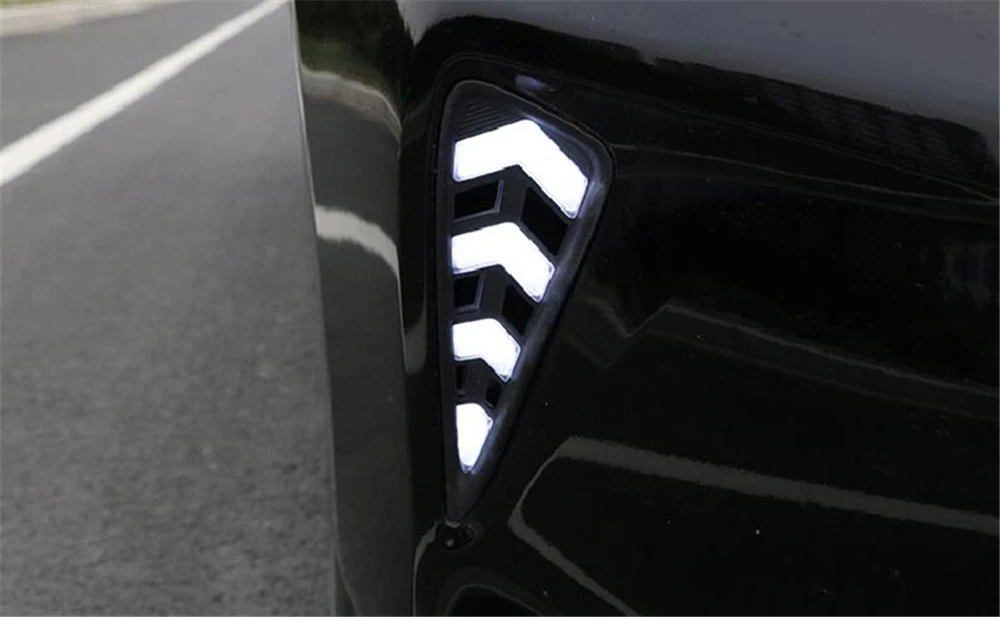 Автомобильная проблесковая 2 шт. LED DRL для Toyota Camry дневные ходовые огни светильник противотуманной фары 12V светодиодный DRL с желтым Поворотная сигнальная лампа