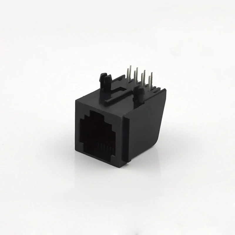 50 шт. RJ45 разъем сетевой Пластиковый черный 8-контактный кабель интерфейс PCB