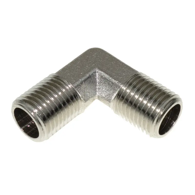 Латунный никелевый штуцер трубы мужской локоть 1/4 &quotМужской BSPP 1/8&quot &quot3/8&quot