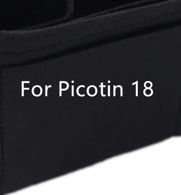 Подходит для H Picotin 18 22 26 вставных сумок Органайзер ковш для макияжа Роскошная сумочка портативная Косметическая основа формирователь для женщин Сумочка - Цвет: 3007 picotin BK18