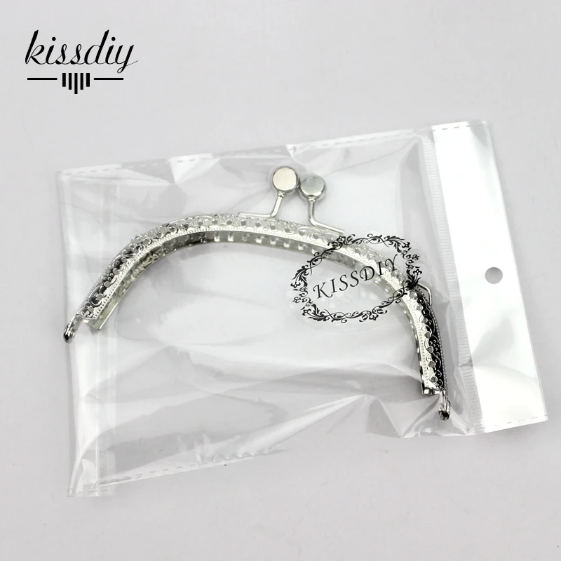 KISSDIY 10 шт./лот 12 5 см серебристая металлическая рамка для кошелька дужки с