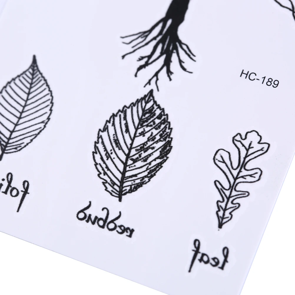 1 шт. Винтажный дизайн черного дерева водонепроницаемые временные наклейки для