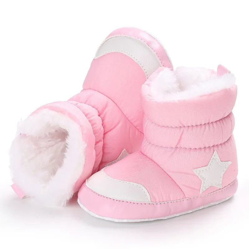 

Newborn Baby Boy/Girl Winter Shoes Crib Bebe Infant Toddler First Walkers Star Pattern Snowfield Snow Boots
