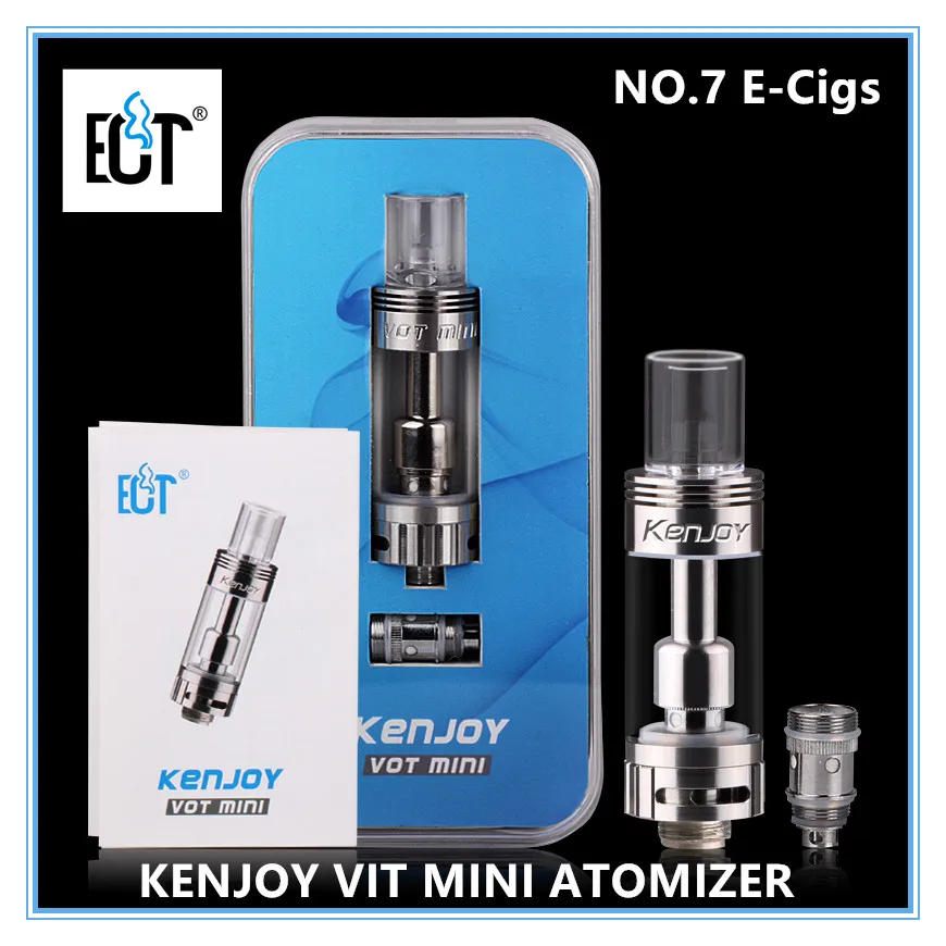 ECT Kenjoy Vot mini Vaporizer 0.5ohm 0.3ohm 304 Stainless Steel Pyrex Glass 2.5ml Atomizer E cigarette for 30w 50W Box mod | Электроника