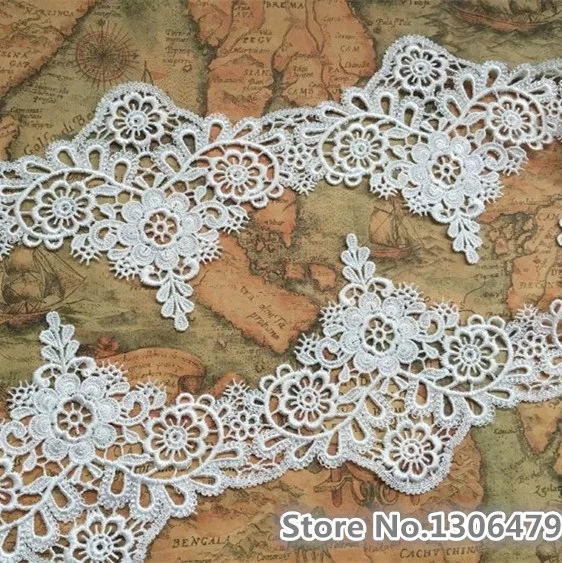 5 ярдов/Лот изысканное водорастворимое кружевное свадебное платье с вышивкой