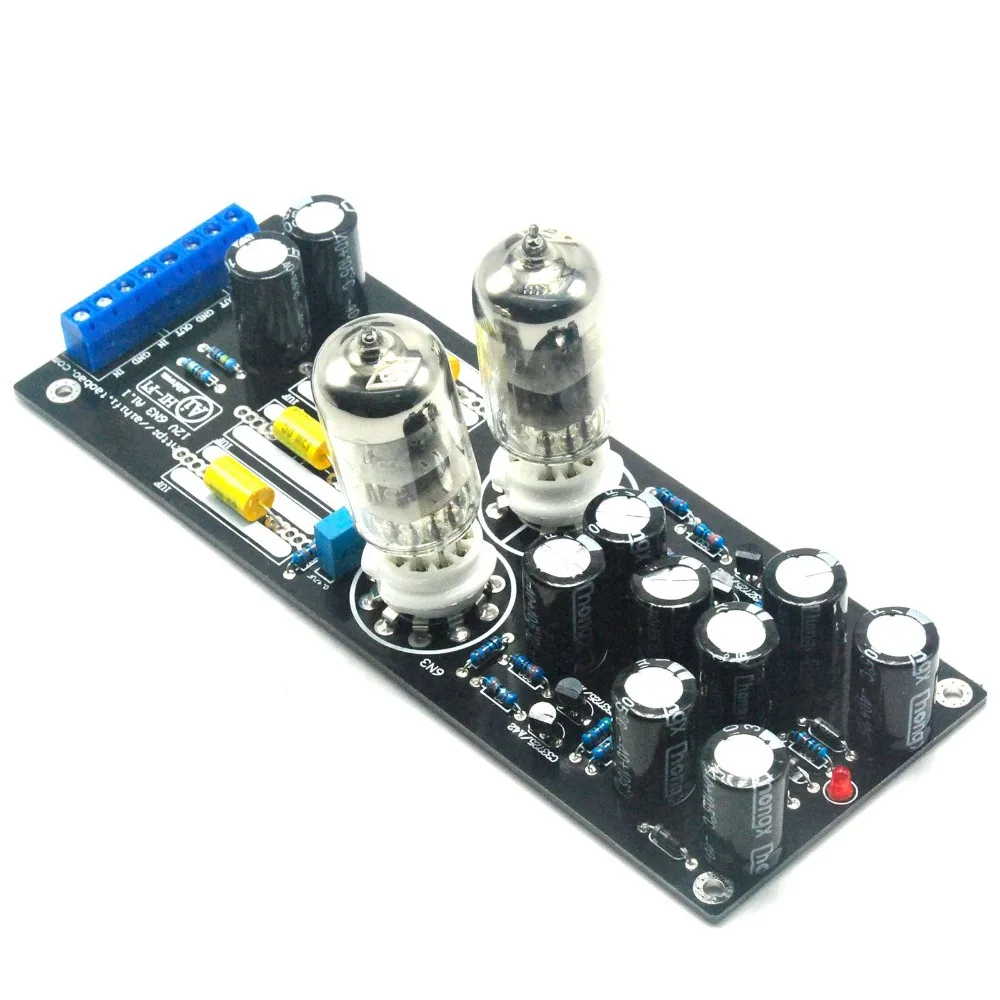 

6N3*2 (5670/6H3) Stereo Tube Preamplifier Assembled Board Tube Buffer AC12V 1A