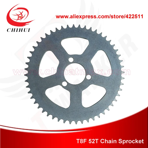 T8F 52 зубы электрический скутер серебряные цепи и звездочки наборы = 29 мм