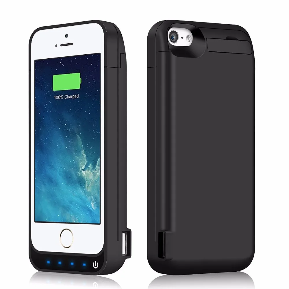Battery Case For iPhone 5 SE / 5S 5C/ [4200mah] Built in USB Power Bank Capacity (Up to 2X Extra Battery)Screen Protector . | Мобильные
