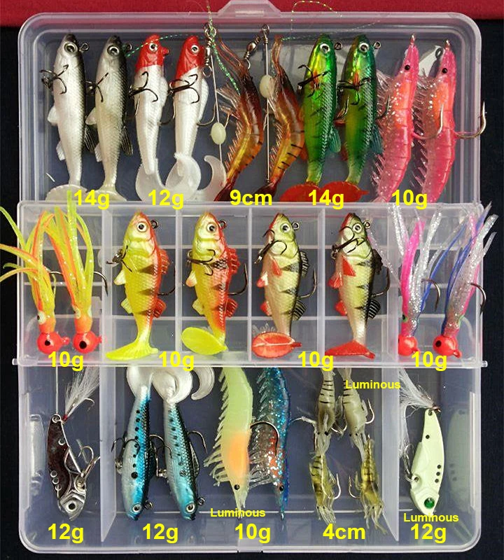 FJORD Горячие костюмы! Мягкая рыба креветка ложка металлическая Приманка VIB набор