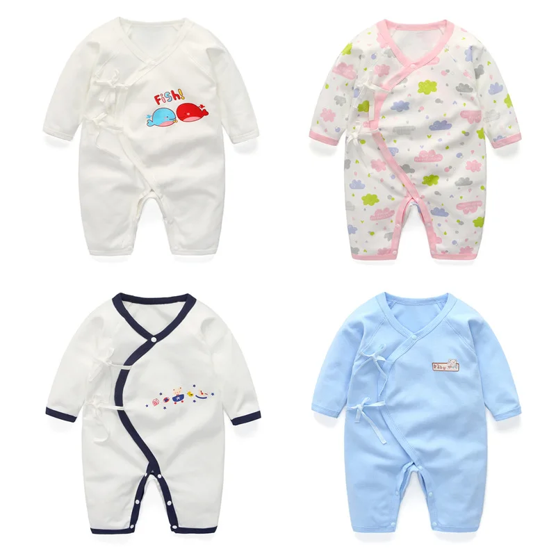 Новая детская одежда на весну и осень комбинезон из 100% чистого хлопка для