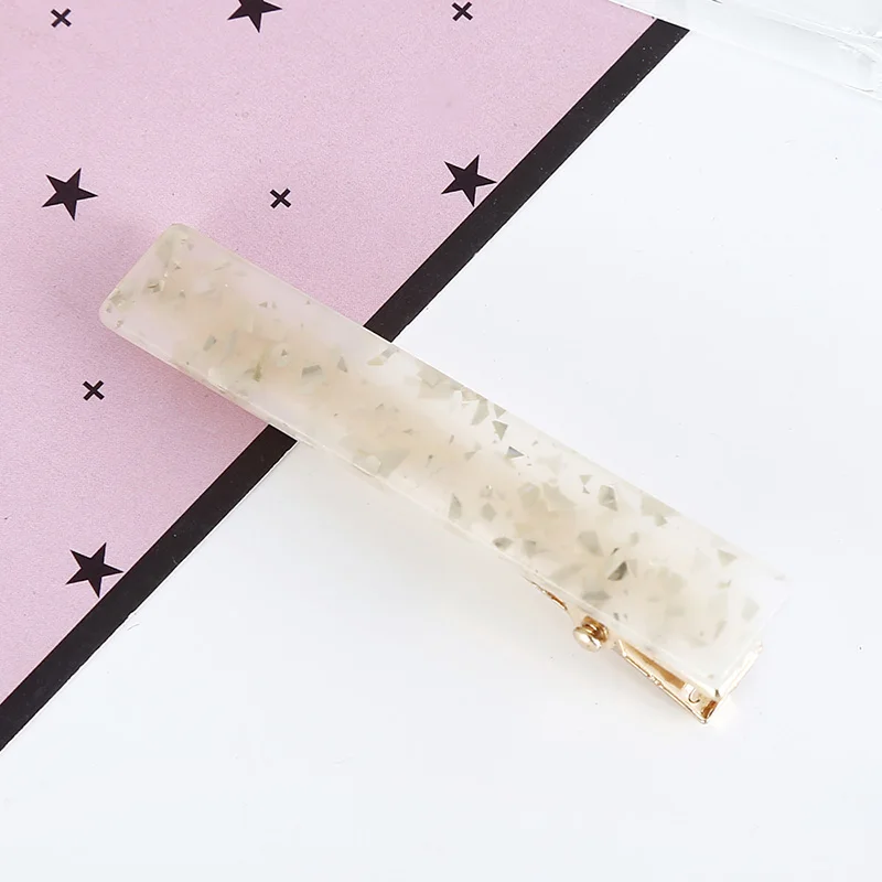 YAOLOGE 38 Style Sweet Women Girls Acrylic Geometric Rectangle Hair Clips Tin Foil Sequins Hairpins Barrettes Headbands Headwear