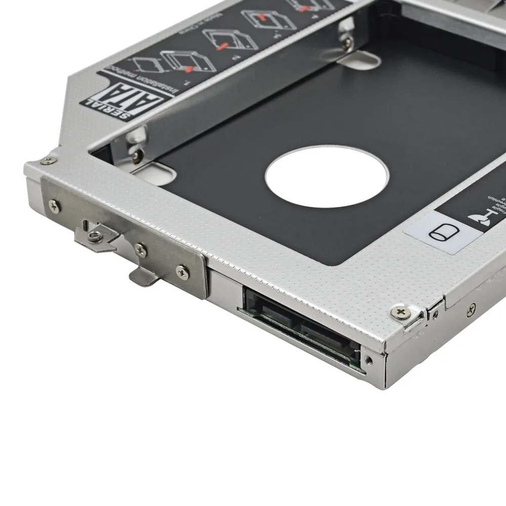 Алюминий 2nd HDD Caddy 12 7 мм SATA 3 0 двойной светодиодный чехол для SSD корпус Custopmized HP EliteBook