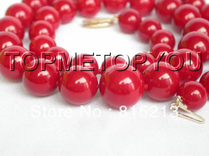 Ожерелье ddh009 15 мм натуральный красный коралл 18gp () бесплатная доставка|necklace free