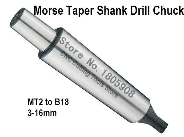 

Reducing Drill Sleeve MT2 to B18 3mm-16mm Morse Taper Shank Drill Chuck Arbor Drilling Lathe Machine Capacity 3-16mm