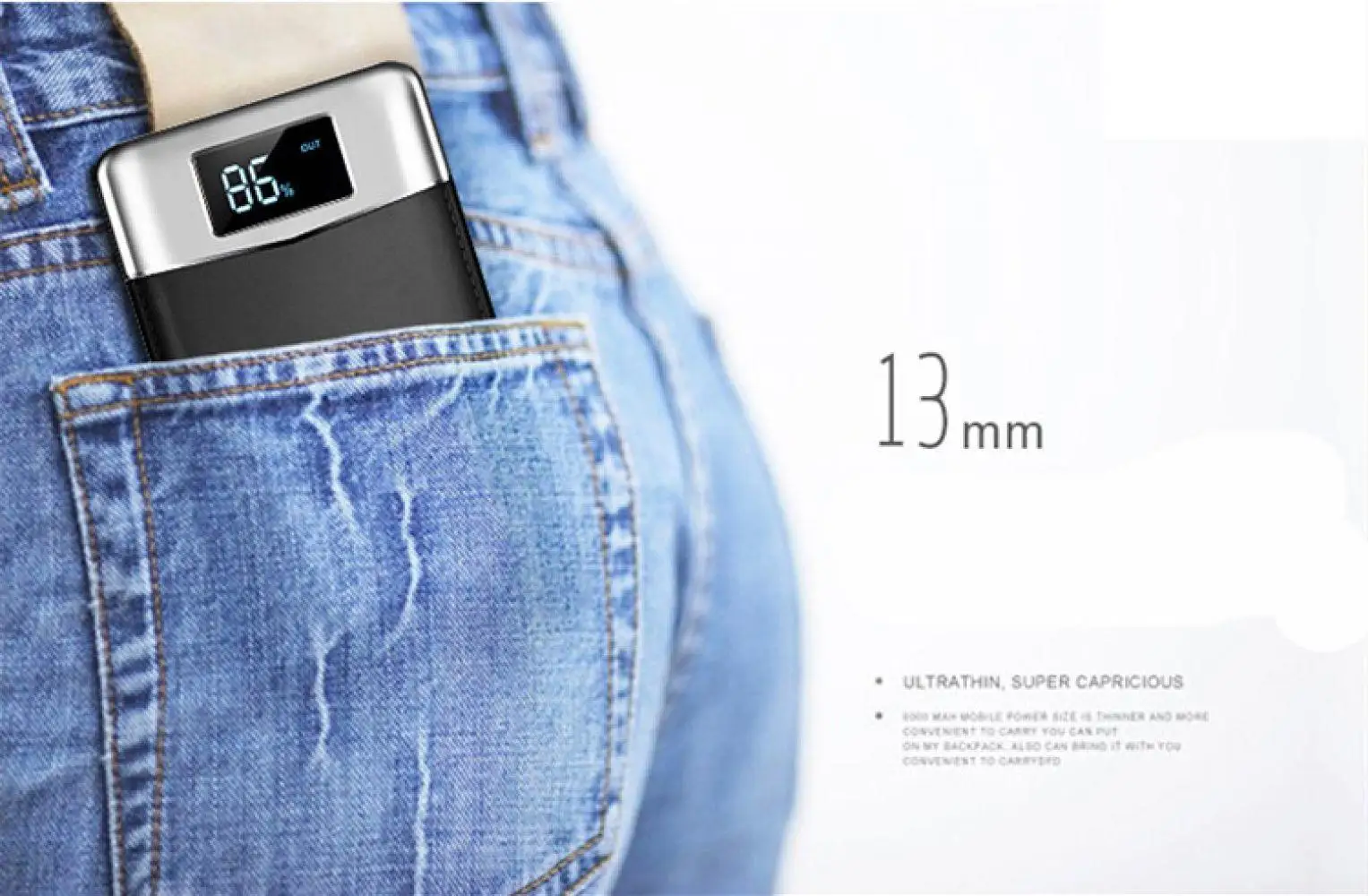 Портативное зарядное устройство 20000 мАч двойной USB быстрая зарядка банк питания