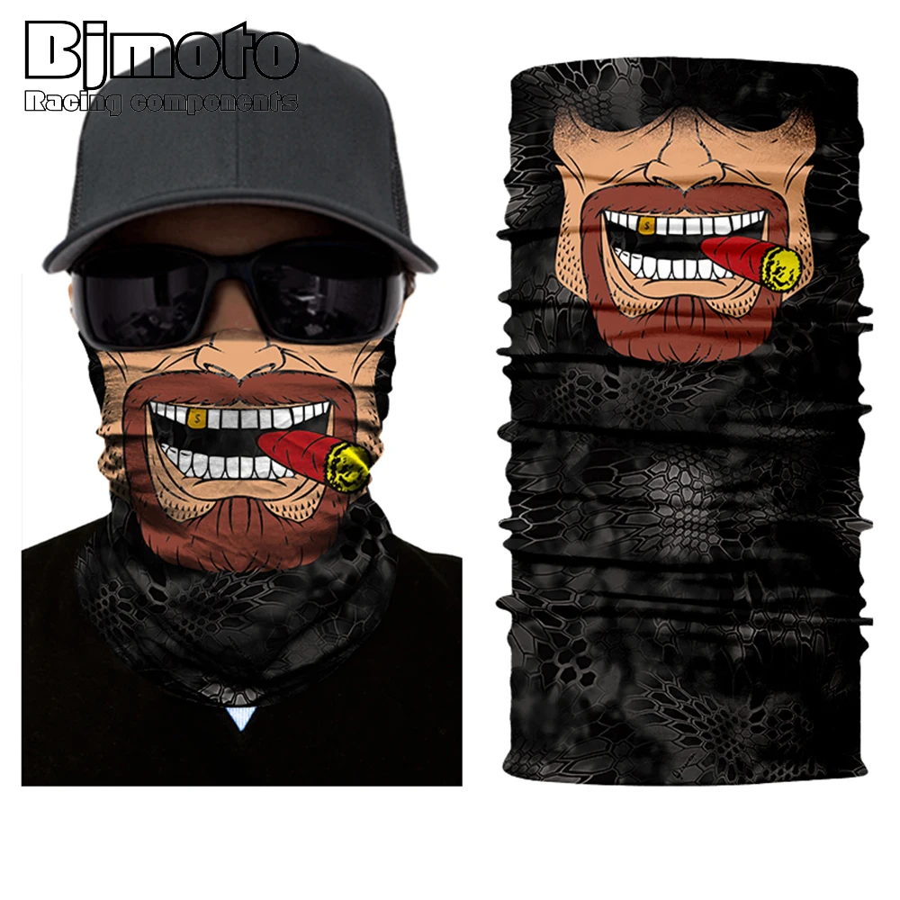 Крутая маска для лица BJMOTO с черепом многофункциональная одежда бандана труба