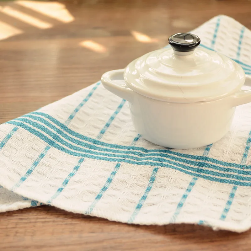 10 предметов хлопковые клетчатые плед Кухня салфетка Четыре цвета Полотенца