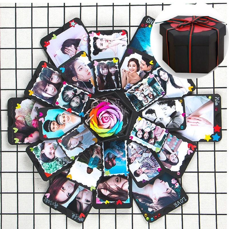 Explosion Box шестигранный многослойный сюрприз Конфета альбом сделай сам креативный