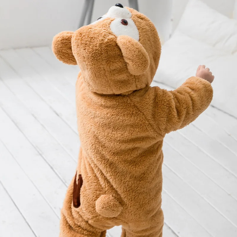 

2021 Infant Romper Baby Boys Girls Jumpsuit New Born Bebe Clothing Hooded Toddler Baby Clothes Cute Bear Romper Baby Costumes