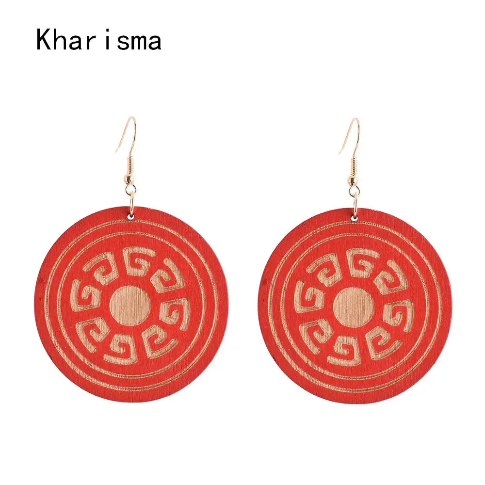 Женские винтажные серьги-подвески KHARISMA красные черные серьги в китайском стиле
