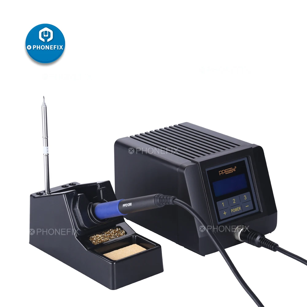 Умная Бессвинцовая паяльная станция PHONEFIX PPD1200 ESD светодиодный светодиодным
