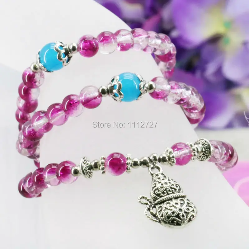 Разноцветные модные очаровательные браслеты в 3 ряда раньше браслет ручная