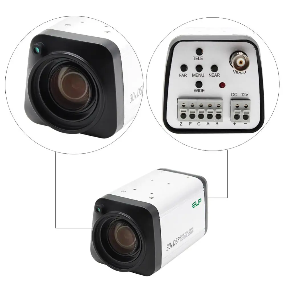 1080 P AHD все в одной камере 30X 3 мм 90 зум объектив Коробка камера WDR Авто IRIS DSP цветная