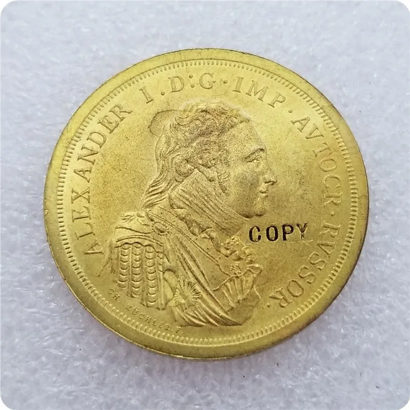 brass 1804 Россия 1 рубль монеты КОПИЯ памятные монеты-копия монеты медаль коллекционные монеты - Цвет: brass