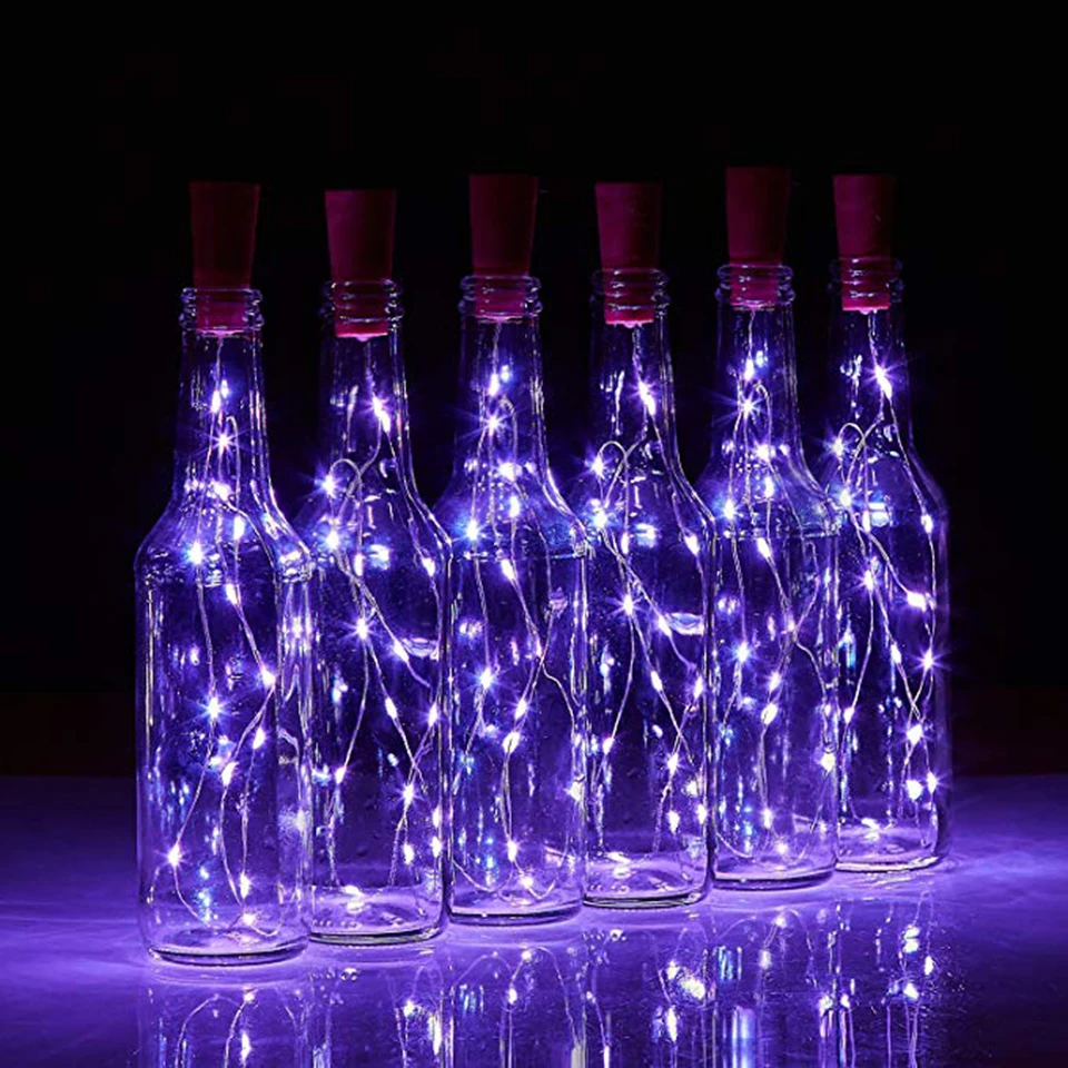 

Светящаяся гирлянда Xsky для винных бутылок, 6 шт., пробка, сказочные светодиодные гирлянды, 2 м, 20 светодиодный, гирлянда «сделай сам» из медной...