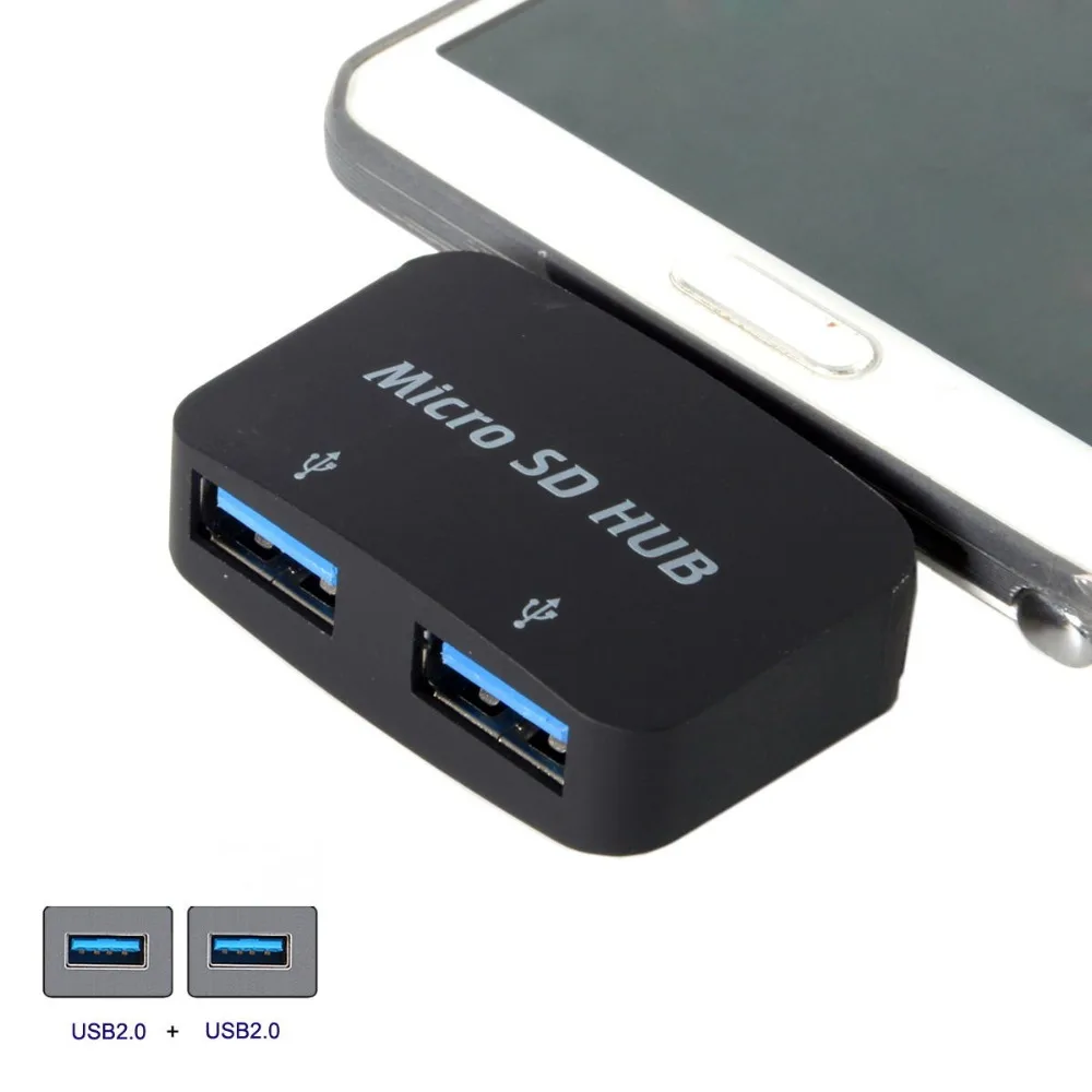5Pin микро USB OTG к двойным портам 2 0 концентратор адаптер для сотового телефона и