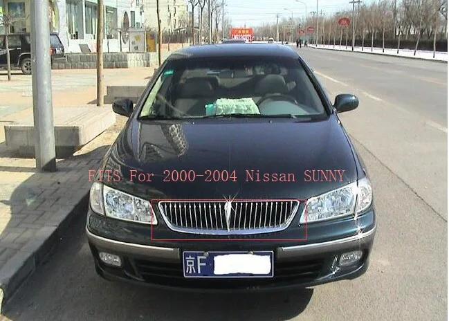 Подходит для 2000 2004 Nissan SUNNY /almera N16 матовая Черная передняя решетка гриля|Гоночные