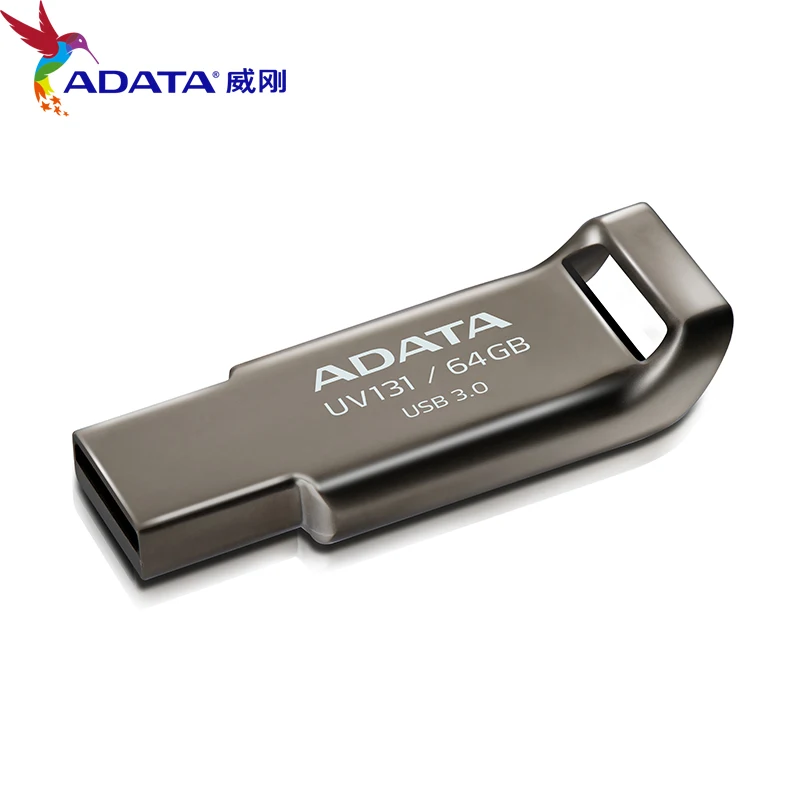 Оригинальная usb флешка ADATA реальная емкость 64 ГБ металлическая флеш накопитель USB