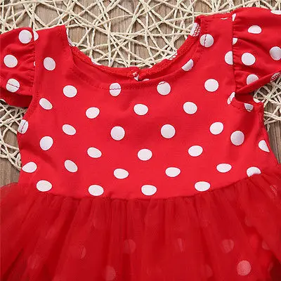 Toddler Kid Baby Girls Polka Dot Playsuit Tutu Summer Party Dresses Age 0-3Years | Детская одежда и обувь