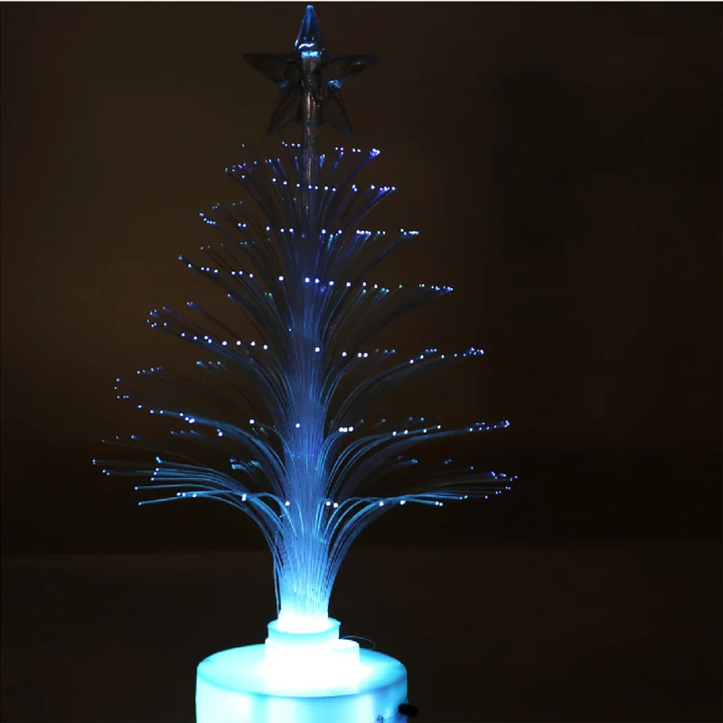 Christmas fiber tree led colorful discoloration optic gifts hot stars trees | Лампы и освещение