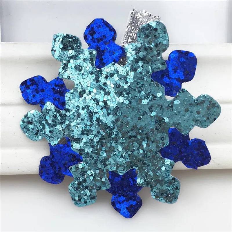 3 blue royalblue Модные детские головные уборы для девушек блестящая заколка для волос заколки-снежинки Детские аксессуары для волос Дети блестки челка клип заколки - Цвет: 3 blue royalblue