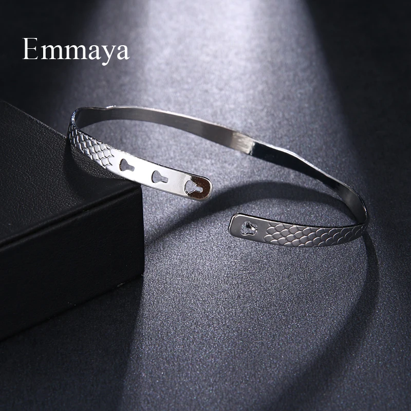 Emmaya новые круглые простые браслеты модные очаровательные серебряные браслеты ювелирные изделия для женщин Любовь Свадебные брендовые подарки